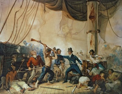 The Melee on Board the Chesapeake, 1813 by Unbekannt Unbekannt